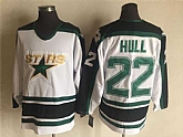 Dallas Stars 22 HULL White-Green CCM Throwback Stitched Jersey,baseball caps,new era cap wholesale,wholesale hats